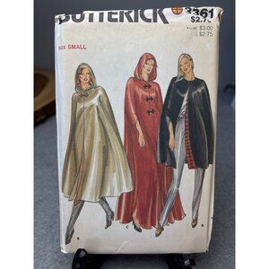 Butterick 3361 Misses Cape Pattern Size 8 10 Uncut Vintage Sewing Pattern 1980s